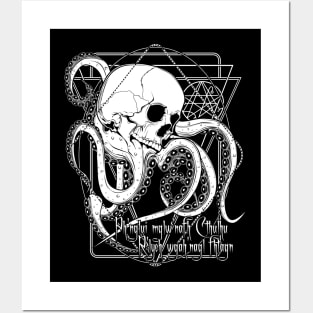 In his house at R'lyeh dead Cthulhu waits dreaming Posters and Art